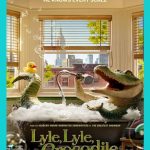 Lyle Lyle Crocodile movie poster: Lyle is seen singin in his bathtub.